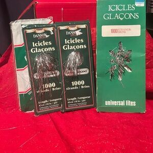 4 boxes of vintage icicles to decorate your Christmas tree- preloved
